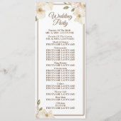 Programme Mariage Moderne Floral Cadre de Verdure Rose Blanc (Dos)