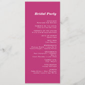 Programme Mariage moderne foncé vert gouttes design (Dos)