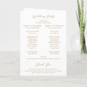 Programme Mariage moderne Gold Bold (Dos)