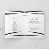 Programme Mariage moderne noir blanc Ordre du service (Intérieur)