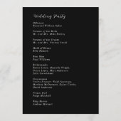 Programme Mariage moderne noir élégant (Dos)