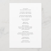 Programme Mariage Moderne Noir et Blanc Élégant (Dos)