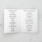 Programme Mariage Moderne Noir et Blanc Gras (Intérieur)