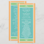 Programme Mariage Moderne Pastel - Couleurs Tropicales (Devant / Derrière)