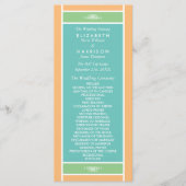 Programme Mariage Moderne Pastel - Couleurs Tropicales (Devant)