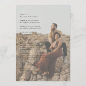 Programme Mariage Moderne Photo Propre (Dos)