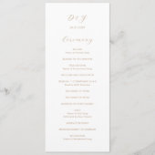 Programme Mariage Moderne Taupe Minimaliste (Devant)