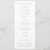 Programme Mariage Moderne Taupe Minimaliste (Dos)
