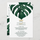 Programme Mariage moderne Tropical Suisse feuille d'or au fr (Devant / Derrière)