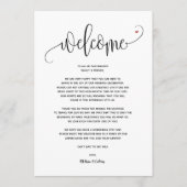 Programme Mariage moderne Welcome and Itinerary card v24 (Devant)
