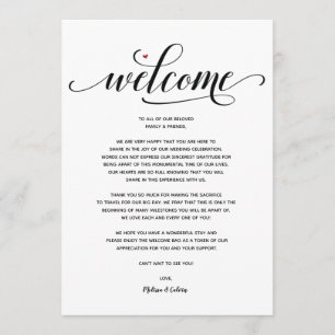 Programme Mariage moderne Welcome and Itinerary card v25