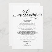 Programme Mariage moderne Welcome and Itinerary card v25 (Devant / Derrière)