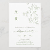 Programme Mariage monochrome (Devant)