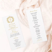 Programme Mariage Monogramme doré