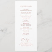 Programme Mariage Monogramme en terre cuite (Dos)