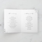 Programme Mariage monogramme feuille d'élégance simple (Intérieur)