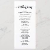 Programme Mariage Monogramme Moderne Noir & Blanc (Dos)
