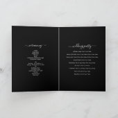 Programme Mariage Monogramme noir blanc Ordre de service (Intérieur)