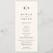 Programme Mariage Monogramme noir & écrin classique (Devant)