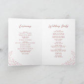 Programme Mariage Monogramme Vintage Pink Croché (Intérieur)