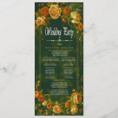 Programme Mariage Moss Green & Gold Woodland Druid Hills (Dos)