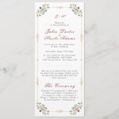 Programme Mariage Motif classique complexe de géométrie vint (Devant)