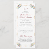 Programme Mariage Motif classique complexe de géométrie vint (Devant / Derrière)