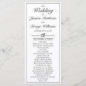 Programme Mariage noir blanc minimaliste moderne (Devant)