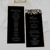 Programme Mariage noir classique Boho Blush Fleur sauvage