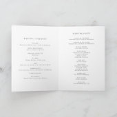Programme Mariage officiel de script simple noir (Intérieur)