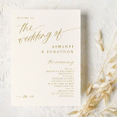 Programme Mariage Or et Ivoire Clair Romantique Doux