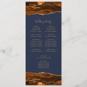 Programme Mariage Or Jaune Agate Bleu Marine Brûlé (Dos)