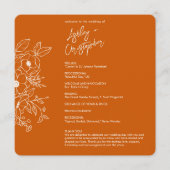 Programme Mariage orange brulé végétal minimal (Devant)