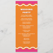 Programme Mariage orange rose rose rétro (Dos)