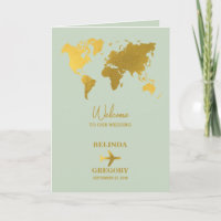 Mariage Passport Sage Green Gold Ordre de service