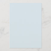 Programme Mariage Pastel Blue Leaf et Floral Monogram (Dos)