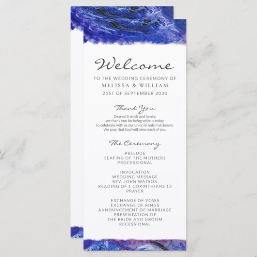 Programme Mariage peint (Devant / Derrière)