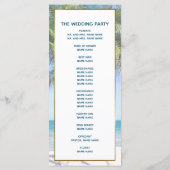 Programme Mariage Photo de Plage au Palmier Or Tropical (Dos)