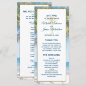 Programme Mariage Photo de Plage au Palmier Or Tropical (Devant / Derrière)