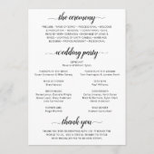 Programme Mariage photo élégant moderne (Dos)