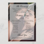 Programme Mariage Photo Élégant Moderne (Dos)