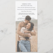 Programme Mariage photo élégant moderne (Dos)