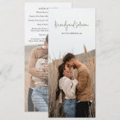 Programme Mariage photo élégant moderne (Devant / Derrière)