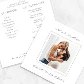 Programme Mariage photo minimaliste Carré