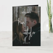 Programme Mariage photo minimaliste moderne (Devant)