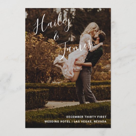 Programme Mariage Photo Moderne Élégant (Devant)