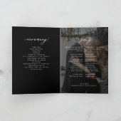 Programme Mariage photo moderne élégant plié (Intérieur)
