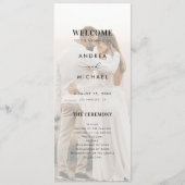 Programme Mariage photo transparent de lumière moderne (Devant)