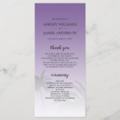 Programme Mariage Plage de Palm Tree Tropical Violet (Devant)