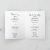 Programme Mariage plat bleu classique à fleurs sauvages (Intérieur)